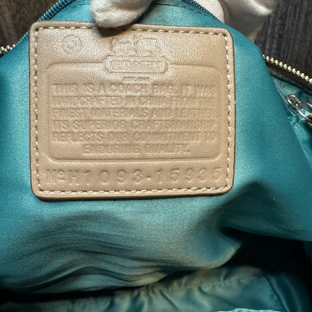 Coach Madison Sophia Op C Metallic Beige Bag EUC - Picture 8 of 9